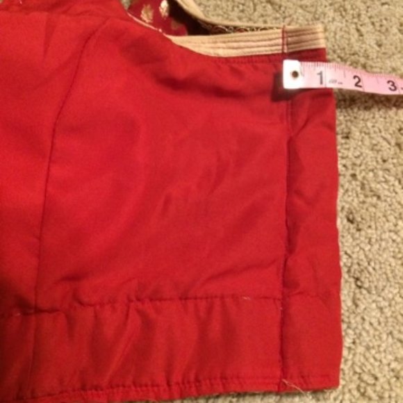 Beautiful Red & Cream Mirror Work Indian/Bollywood/Pakistani Lehenga Choli - Picture 12 of 17